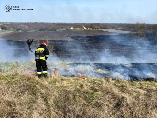 На Кіровоградщині за добу загасили 16 пожеж на відкритих територіях