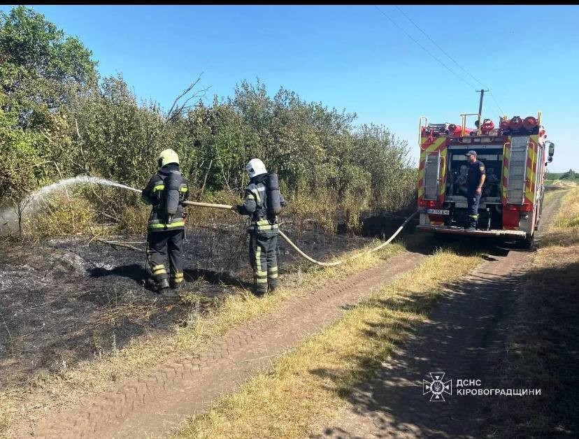 26 пожеж на відкритих територіях гасили рятувальники Кіровоградщини
